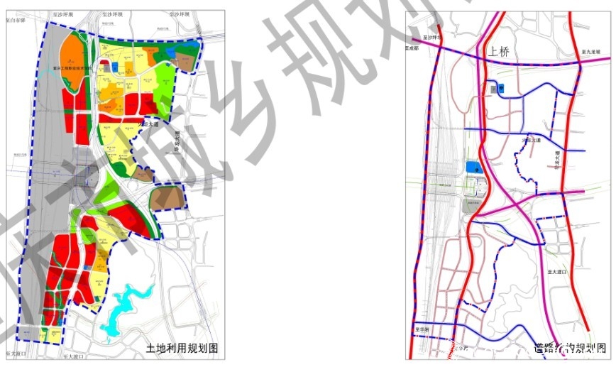 规划局网站上公示的,重庆西站及周边的中梁山组团几个